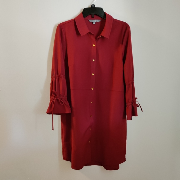 Sharagano Button Front Dress - Picture 2 of 5